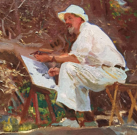 Detail of “The Artist Sketching (Dwight Blaney)” by John Singer Sargent