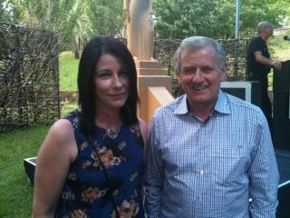 Vikki Wakefield with Federal Arts Minister Simon Crean